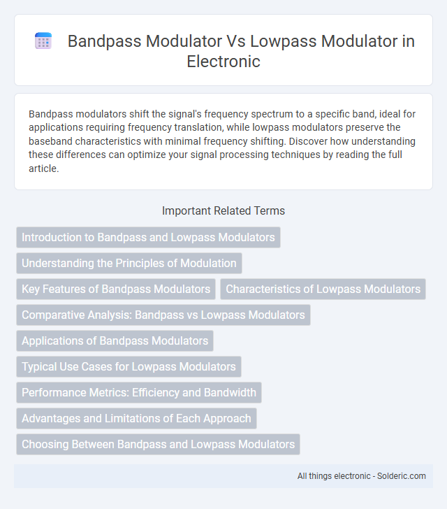 Bandpass modulator vs lowpass modulator - What is the difference?