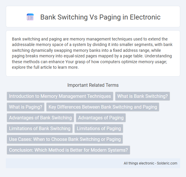 Paging vs Bank Switching - What is the difference?