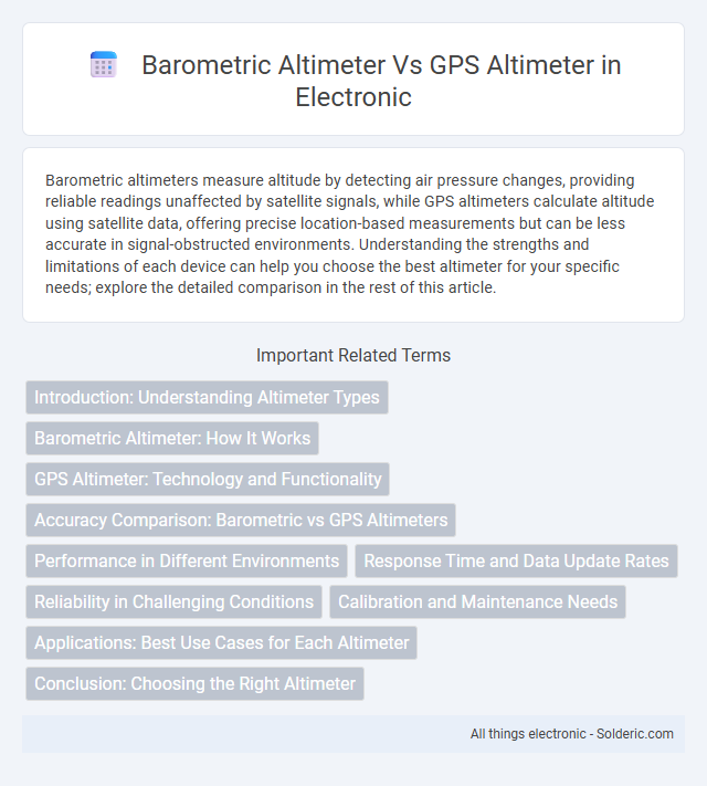 Barometric Altimeter vs GPS Altimeter - What is the difference?
