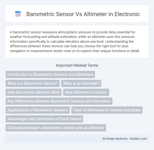 Altimeter vs Barometric Sensor - What is the difference?
