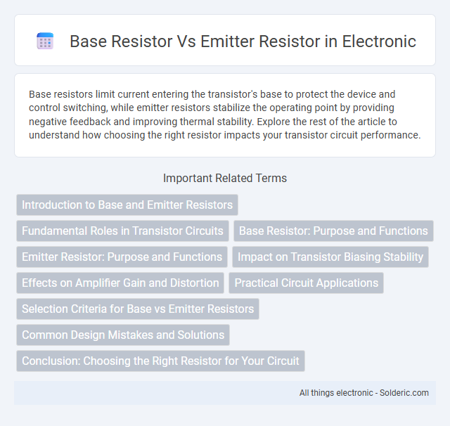 Base Resistor vs Emitter Resistor - What is the difference?