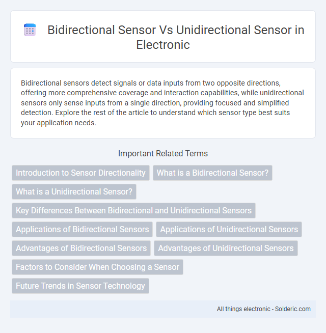 Bidirectional Sensor vs Unidirectional Sensor - What is the difference?