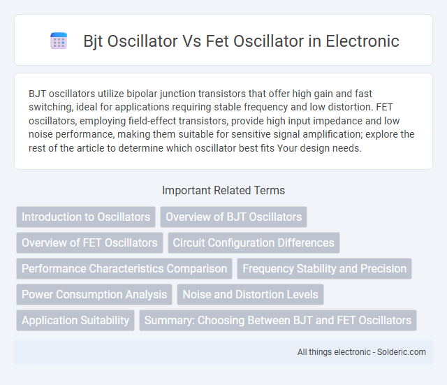 BJT Oscillator vs FET Oscillator - What is the difference?