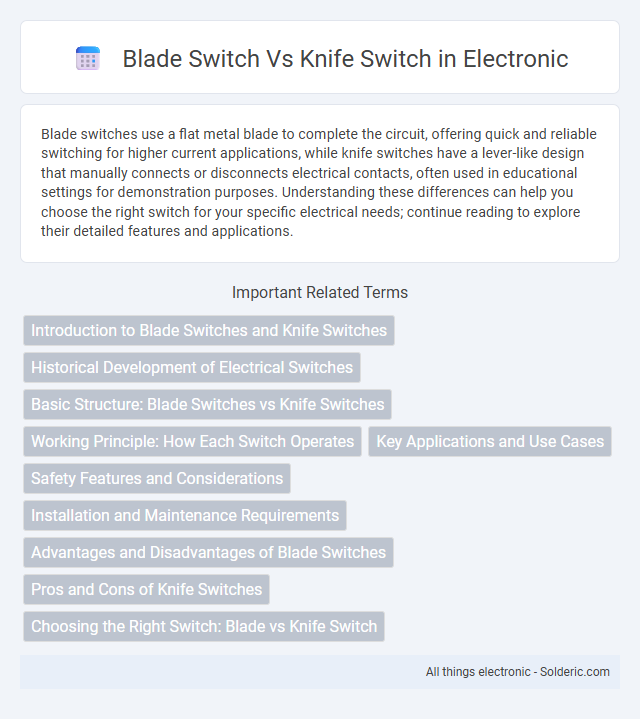 Blade Switch vs Knife Switch - What is the difference?