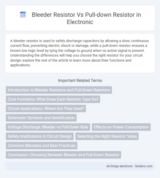Pull-down resistor vs Bleeder resistor - What is the difference?
