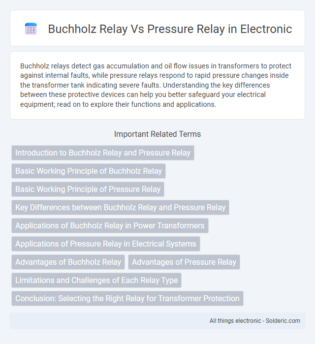 Buchholz Relay vs Pressure Relay - What is the difference?
