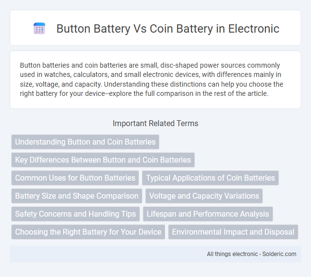 Coin battery vs Button battery - What is the difference?