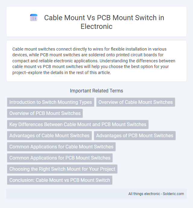 PCB Mount vs Cable Mount Switch - What is the difference?