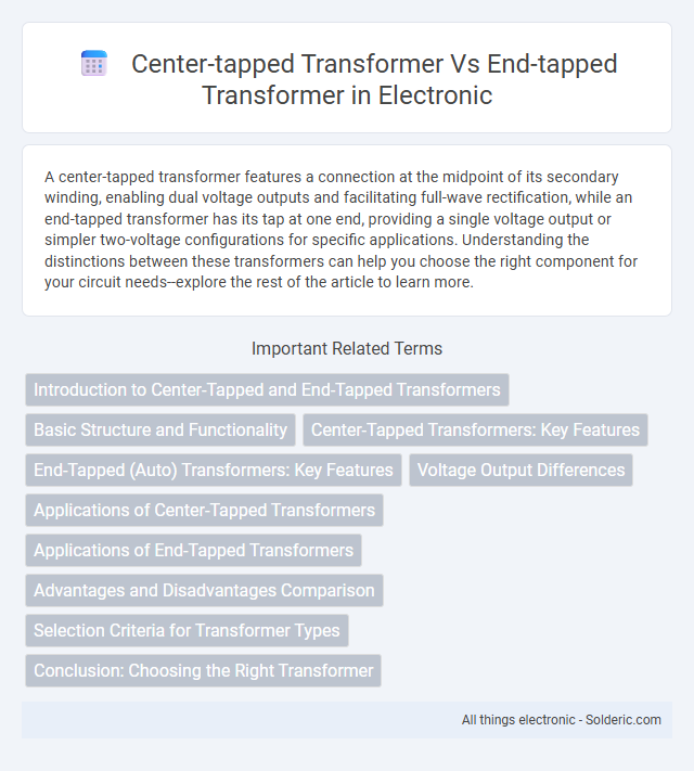 Center-Tapped Transformer vs End-Tapped Transformer - What is the difference?