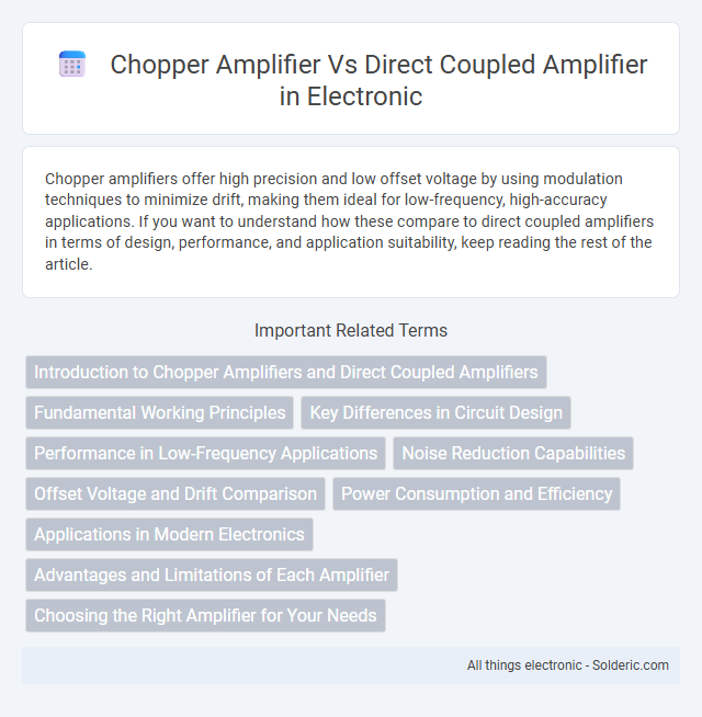 Direct Coupled Amplifier vs Chopper Amplifier - What is the difference?