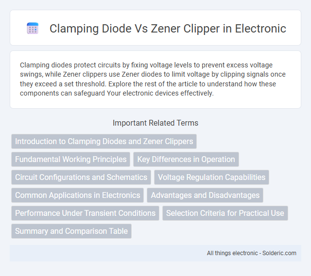 Clamping Diode vs Zener Clipper - What is the difference?