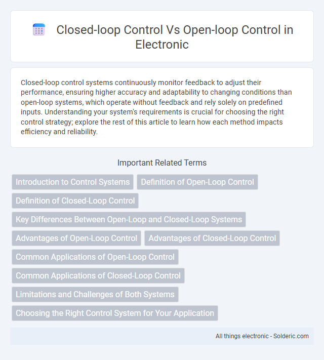 Open-loop control vs closed-loop control - What is the difference?