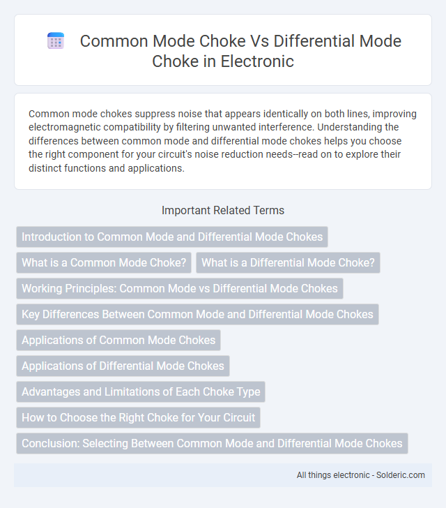 Common Mode Choke vs Differential Mode Choke - What is the difference?