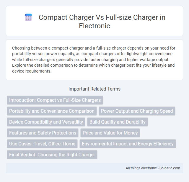 Compact Charger vs. Full-Size Charger - What is the difference?