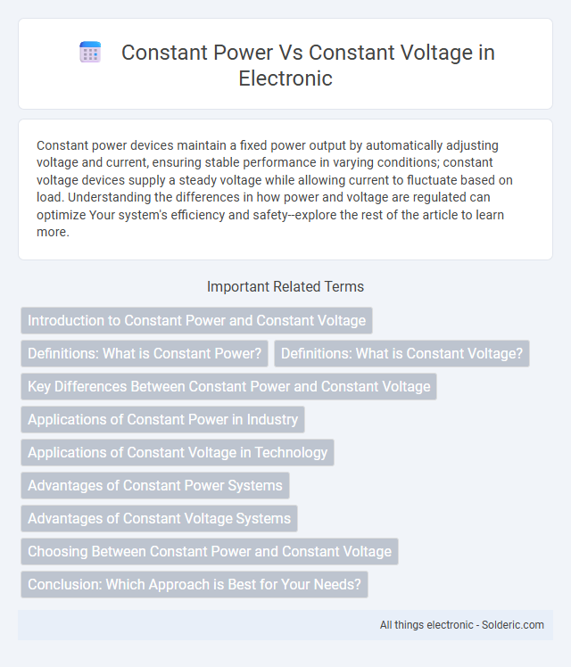 Constant Power vs Constant Voltage - What is the difference?