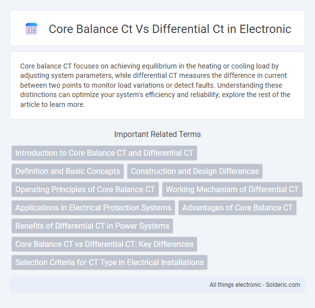 Core Balance CT vs Differential CT - What is the difference?