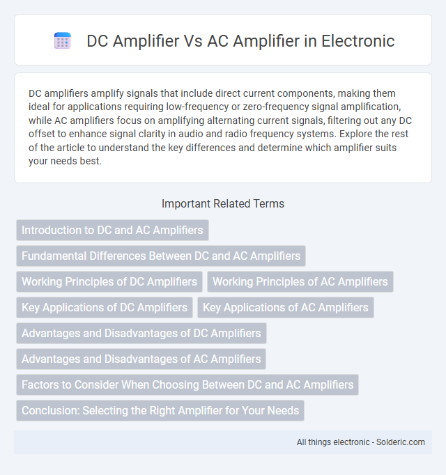 AC amplifier vs DC amplifier - What is the difference?