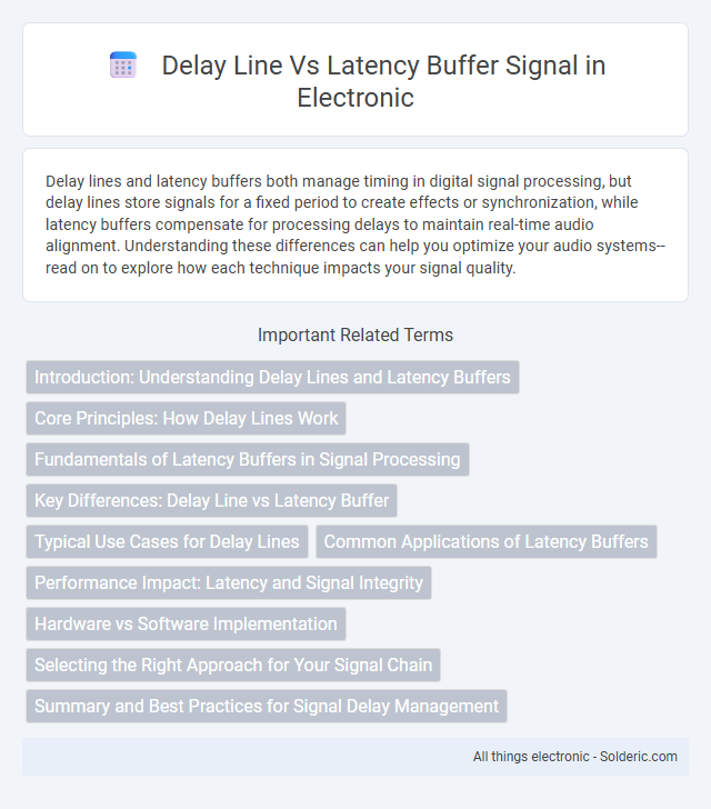 Latency Buffer vs Delay Line Signal - What is the difference?