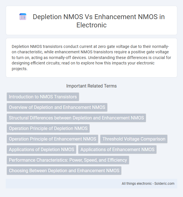 Enhancement NMOS vs Depletion NMOS - What is the difference?