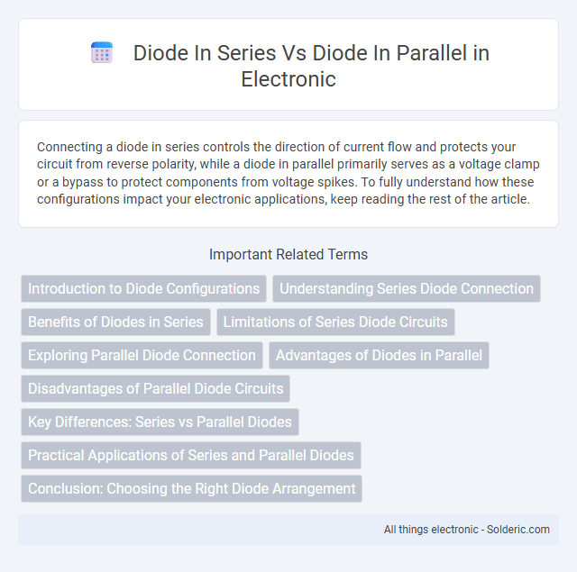 Diode in parallel vs Diode in series - What is the difference?