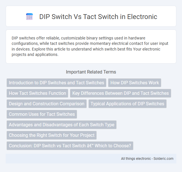 DIP Switch vs Tact Switch - What is the difference?