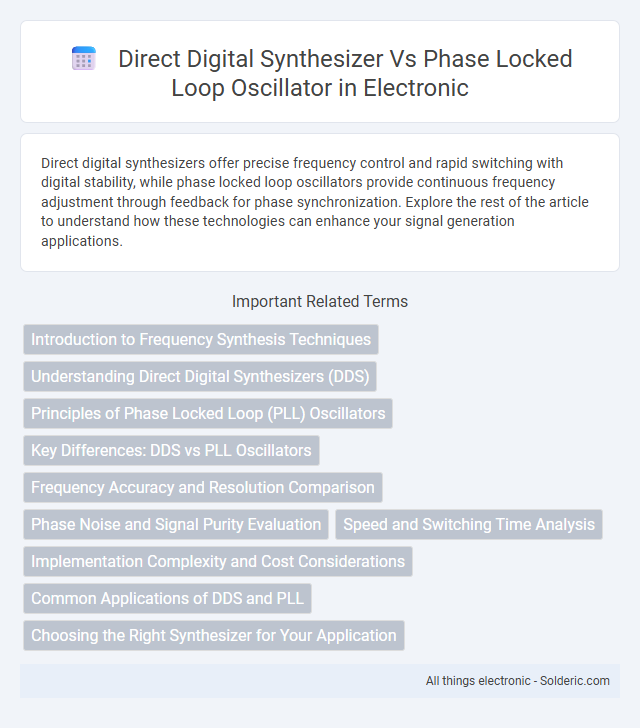 Direct Digital Synthesizer vs Phase Locked Loop Oscillator - What is the difference?