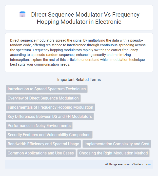 Direct Sequence Modulator vs Frequency Hopping Modulator - What is the difference?