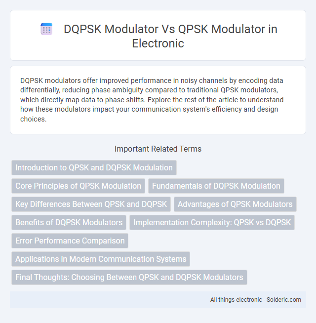 DQPSK Modulator vs QPSK Modulator - What is the difference?