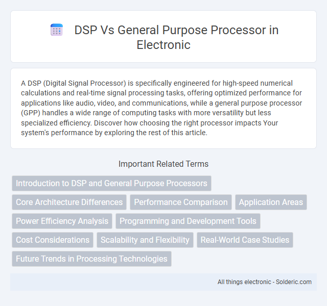General Purpose Processor vs DSP - What is the difference?