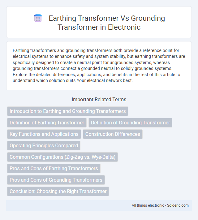 Earthing Transformer vs Grounding Transformer - What is the difference?
