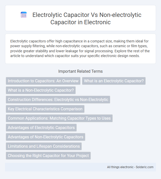 Electrolytic Capacitor vs Non-Electrolytic Capacitor - What is the difference?