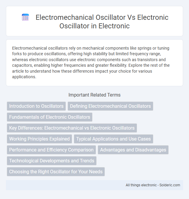 Electronic oscillator vs Electromechanical oscillator - What is the difference?