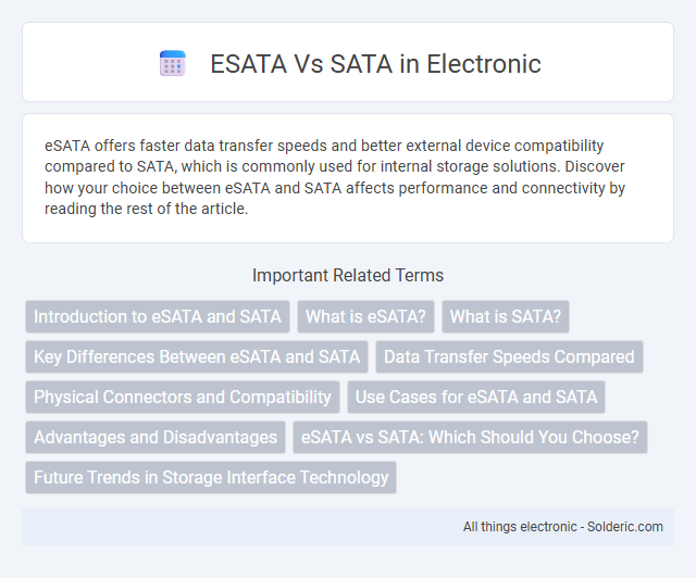 SATA vs eSATA - What is the difference?