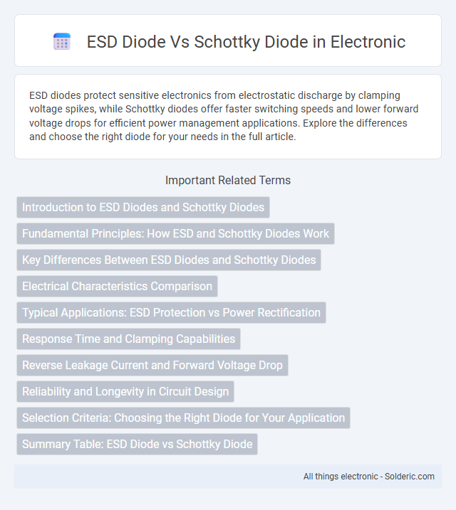 ESD Diode vs Schottky Diode - What is the difference?