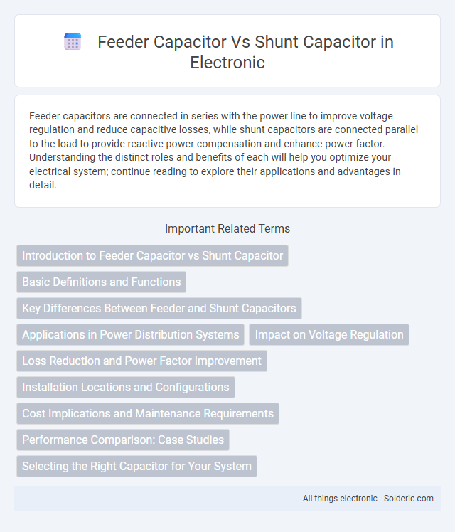 Shunt capacitor vs feeder capacitor - What is the difference?