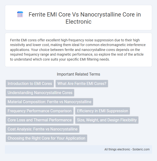 Ferrite EMI Core vs Nanocrystalline Core - What is the difference?
