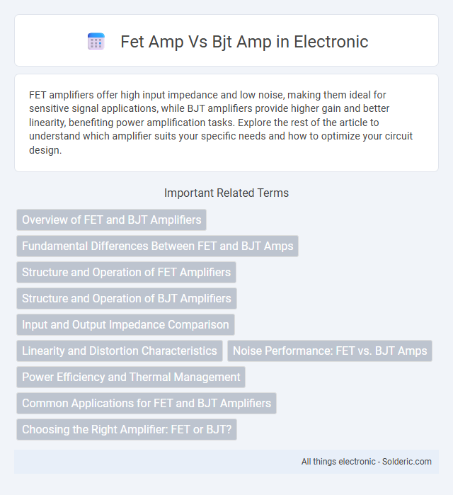 BJT Amp vs Fet Amp - What is the difference?