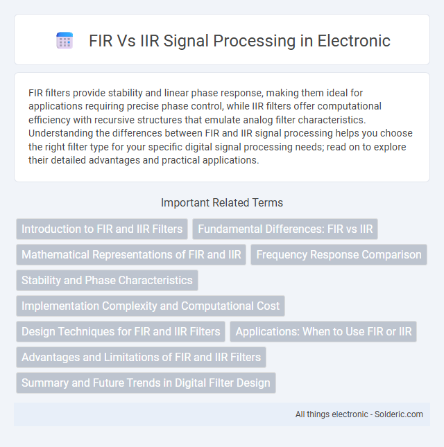 IIR vs FIR Signal Processing - What is the difference?