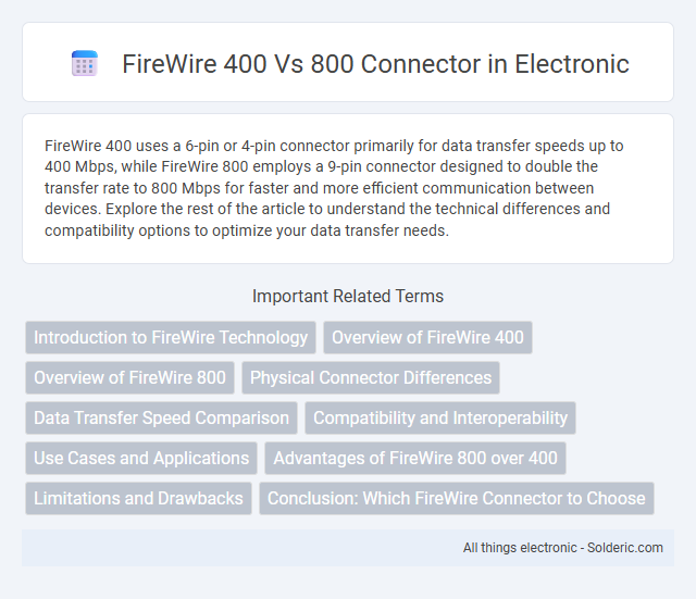 FireWire 400 vs 800 Connector - What is the difference?