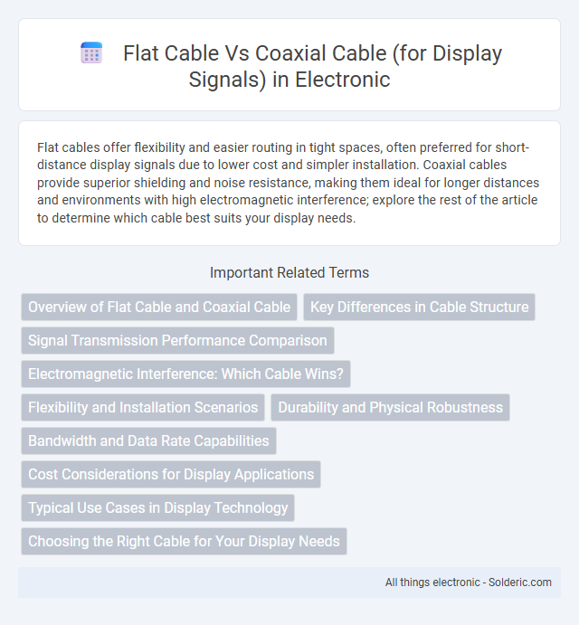Coaxial Cable vs Flat Cable (for display signals) - What is the difference?