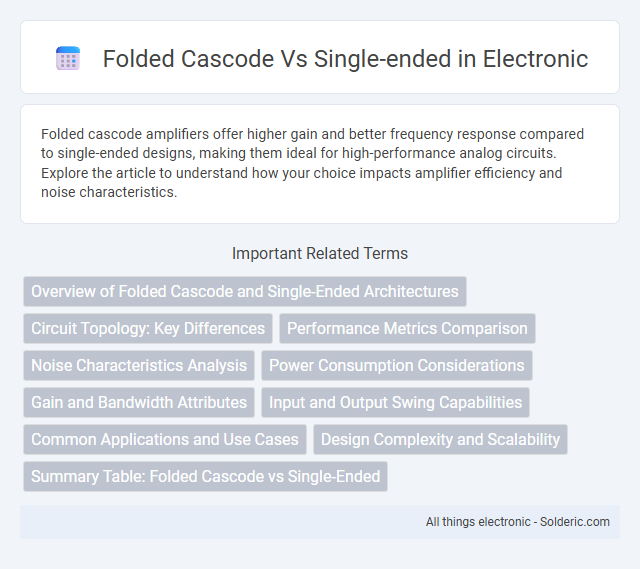 Folded cascode vs Single-ended - What is the difference?