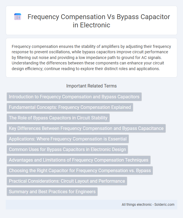Bypass Capacitor vs Frequency Compensation - What is the difference?