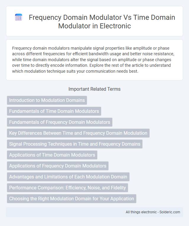 Time Domain Modulator vs Frequency Domain Modulator - What is the difference?