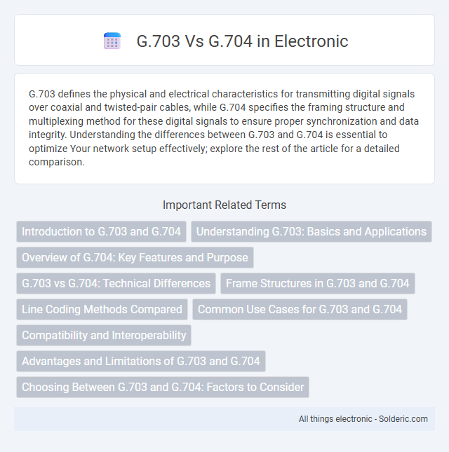 G.703 vs G.704 - What is the difference?
