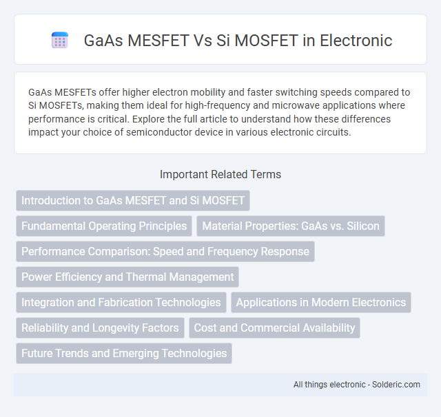 GaAs MESFET vs Si MOSFET - What is the difference?