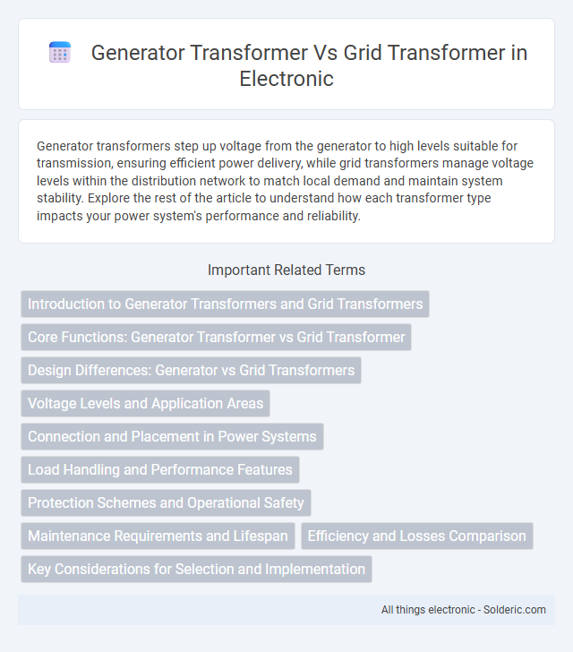 Grid Transformer vs Generator Transformer - What is the difference?