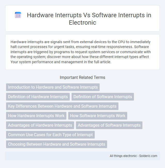 Hardware Interrupts vs Software Interrupts - What is the difference?