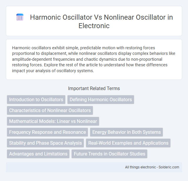 Harmonic oscillator vs Nonlinear oscillator - What is the difference?
