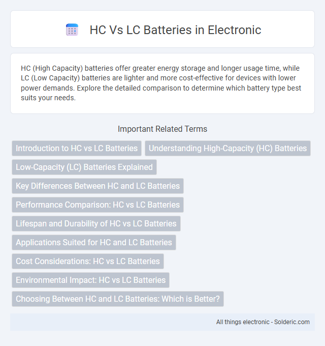 Batteries: HC vs LC - What is the difference?