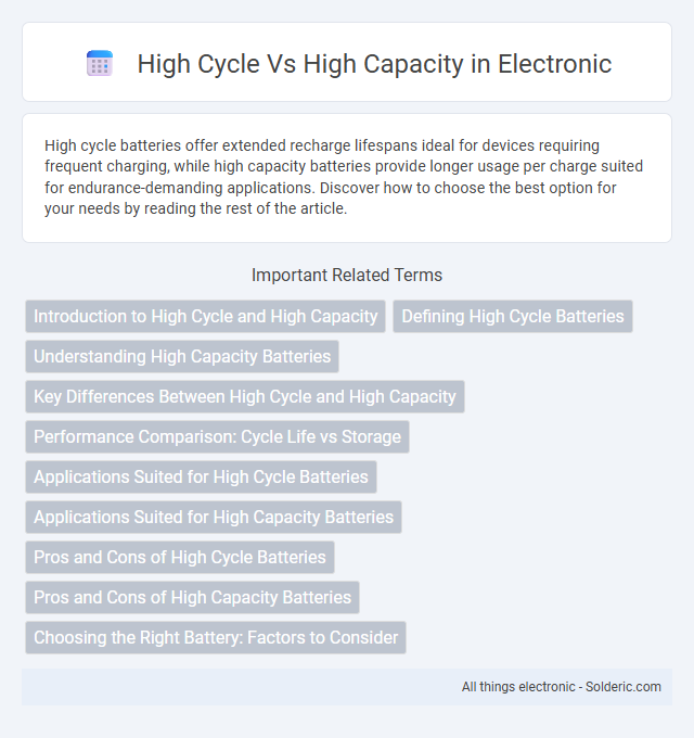 High capacity vs High cycle - What is the difference?